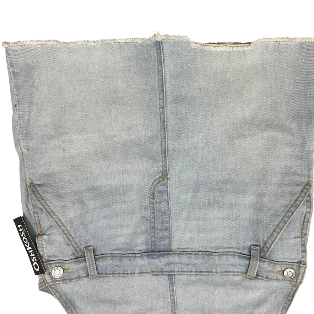 OshKosh Bgosh Girls Blue Denim Overall Jumper Dress Light Wash Size 14 NWT